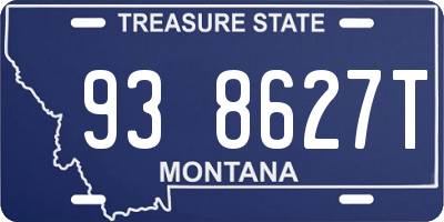 MT license plate 938627T