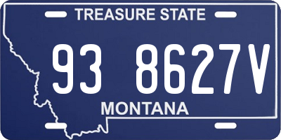 MT license plate 938627V