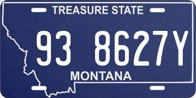 MT license plate 938627Y