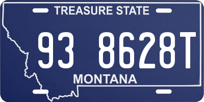 MT license plate 938628T