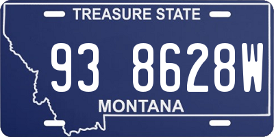 MT license plate 938628W