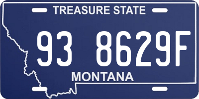 MT license plate 938629F