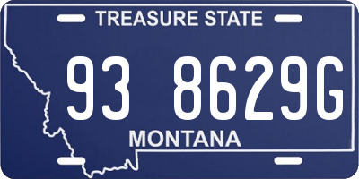 MT license plate 938629G