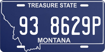 MT license plate 938629P
