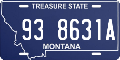 MT license plate 938631A