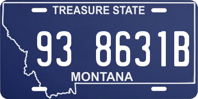 MT license plate 938631B