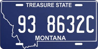 MT license plate 938632C