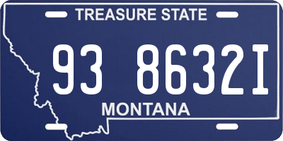 MT license plate 938632I