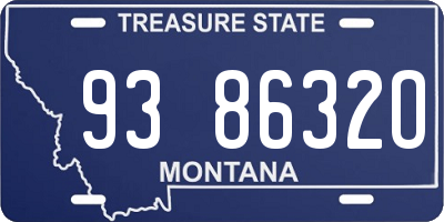 MT license plate 938632O
