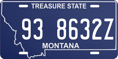 MT license plate 938632Z