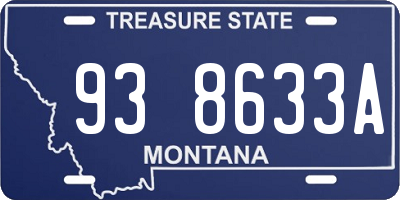 MT license plate 938633A