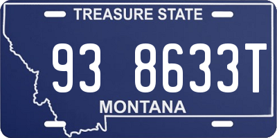 MT license plate 938633T