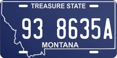 MT license plate 938635A
