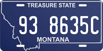 MT license plate 938635C