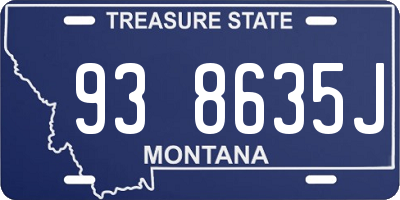 MT license plate 938635J