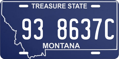 MT license plate 938637C