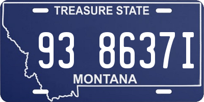 MT license plate 938637I