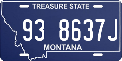 MT license plate 938637J