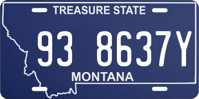 MT license plate 938637Y