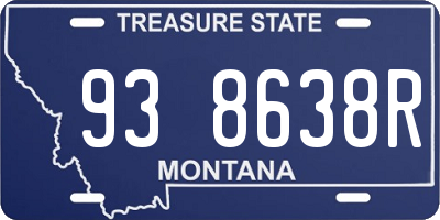 MT license plate 938638R