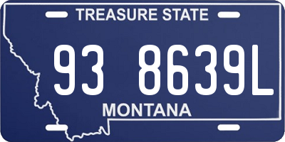MT license plate 938639L