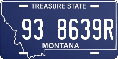 MT license plate 938639R