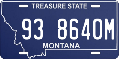 MT license plate 938640M