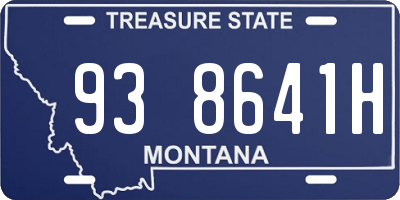 MT license plate 938641H