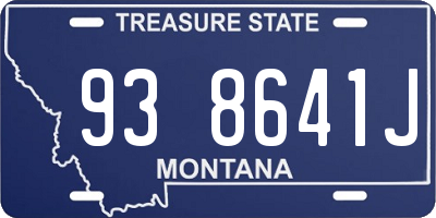 MT license plate 938641J