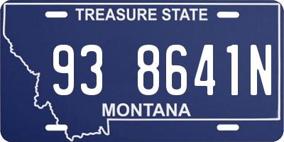 MT license plate 938641N