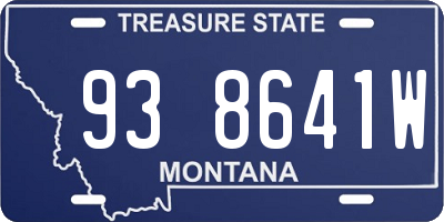 MT license plate 938641W