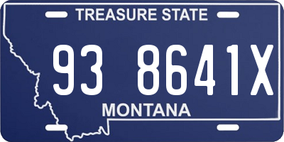 MT license plate 938641X