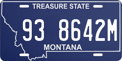MT license plate 938642M