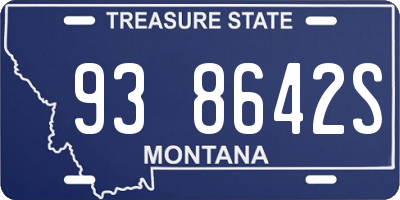 MT license plate 938642S