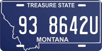MT license plate 938642U