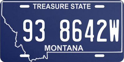 MT license plate 938642W