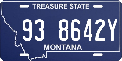 MT license plate 938642Y