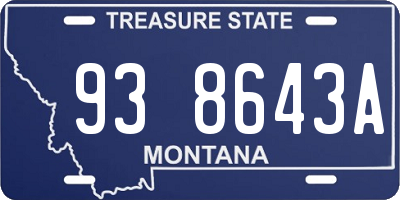 MT license plate 938643A