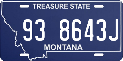 MT license plate 938643J