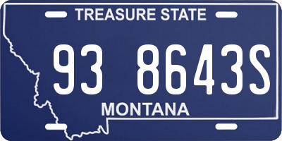 MT license plate 938643S