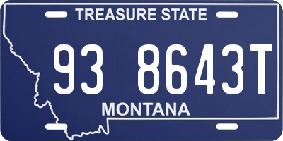 MT license plate 938643T