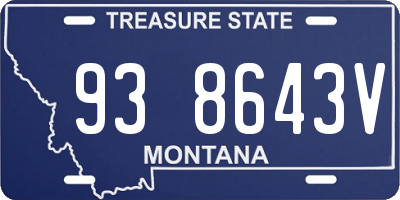 MT license plate 938643V