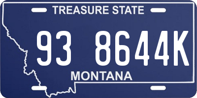 MT license plate 938644K
