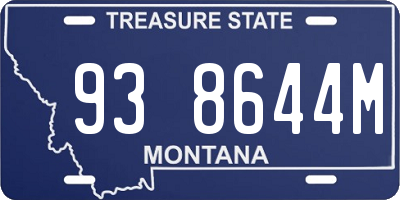 MT license plate 938644M