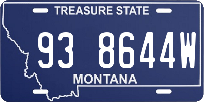 MT license plate 938644W