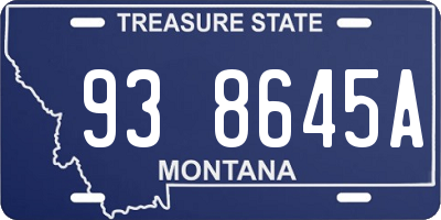 MT license plate 938645A
