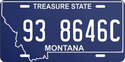 MT license plate 938646C