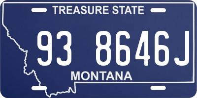 MT license plate 938646J