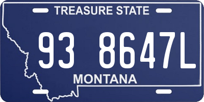MT license plate 938647L
