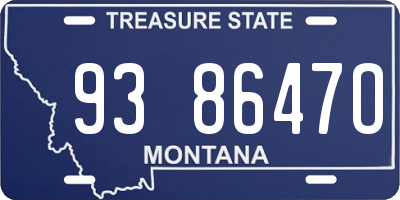 MT license plate 938647O